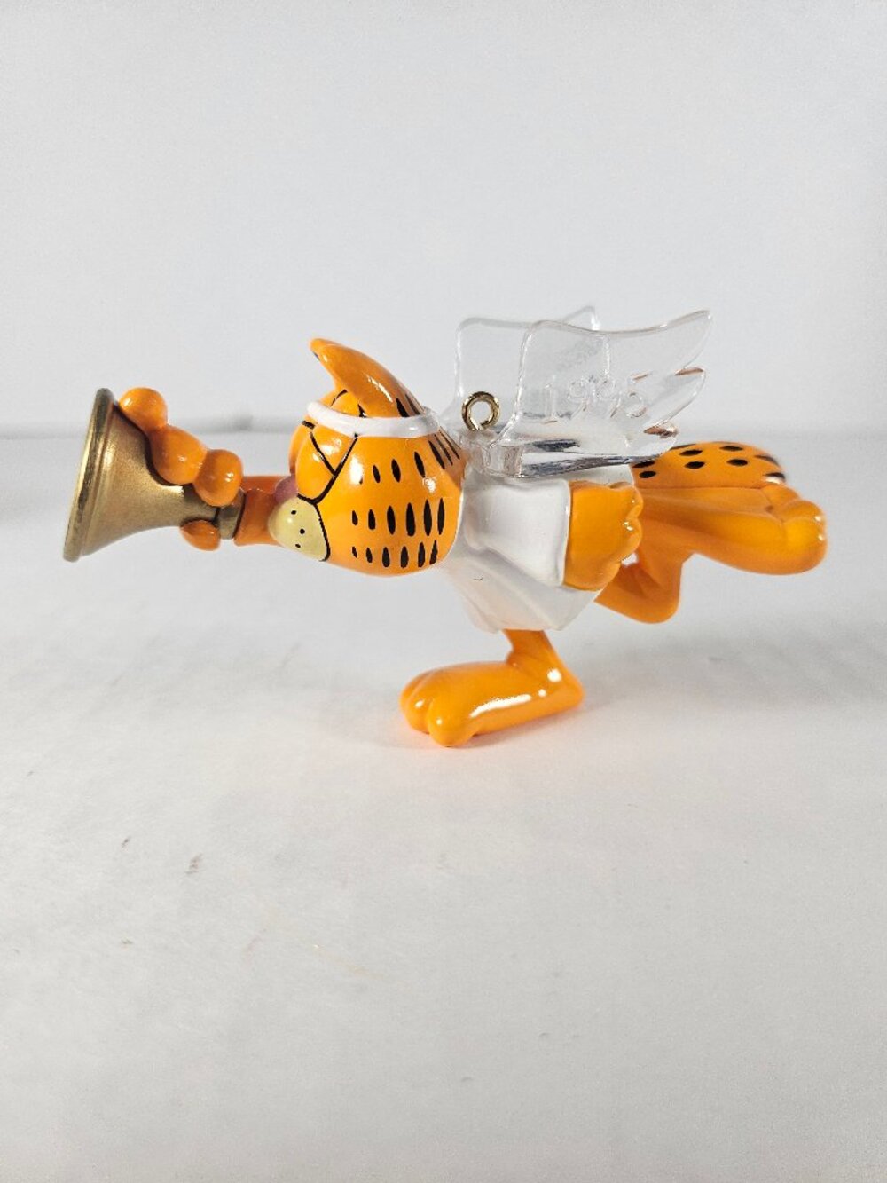 Vintage 1995 Hallmark Keepsake Ornament Garfield Angel With Horn Trumpet Boxed